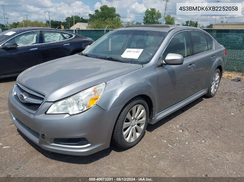 2011 Subaru Legacy 3.6R Limited VIN: 4S3BMDK6XB2252058 Lot: 40073201