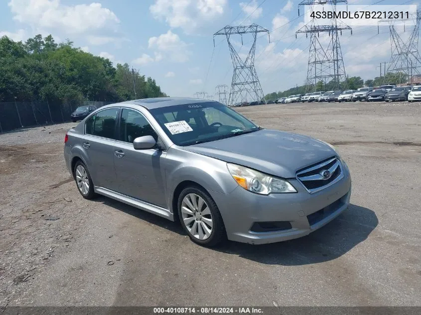 2011 Subaru Legacy 3.6R Limited VIN: 4S3BMDL67B2212311 Lot: 40108714