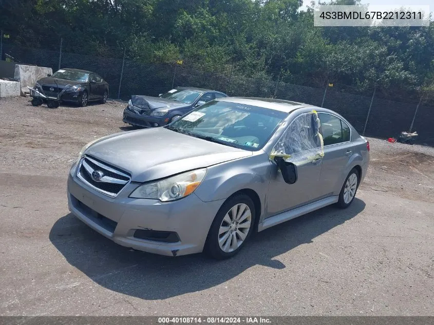 2011 Subaru Legacy 3.6R Limited VIN: 4S3BMDL67B2212311 Lot: 40108714