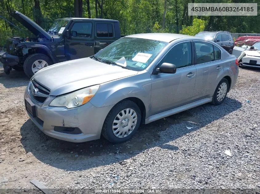 2011 Subaru Legacy 2.5I VIN: 4S3BMBA60B3264185 Lot: 40115946