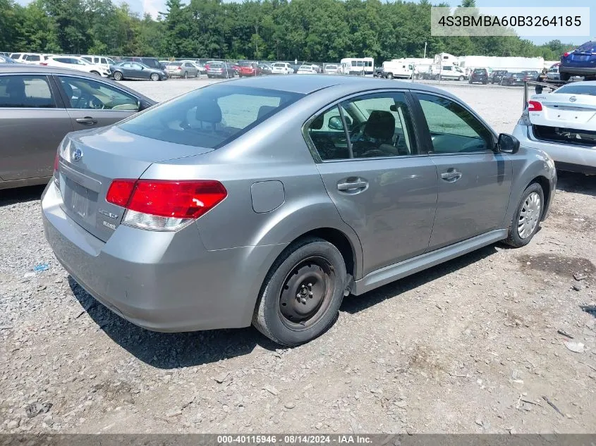 2011 Subaru Legacy 2.5I VIN: 4S3BMBA60B3264185 Lot: 40115946