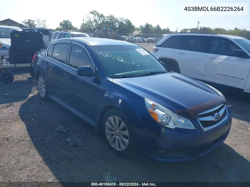 4S3BMDL66B2226264 2011 Subaru Legacy 3.6R Limited