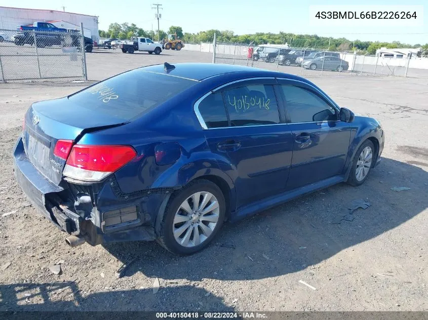 4S3BMDL66B2226264 2011 Subaru Legacy 3.6R Limited