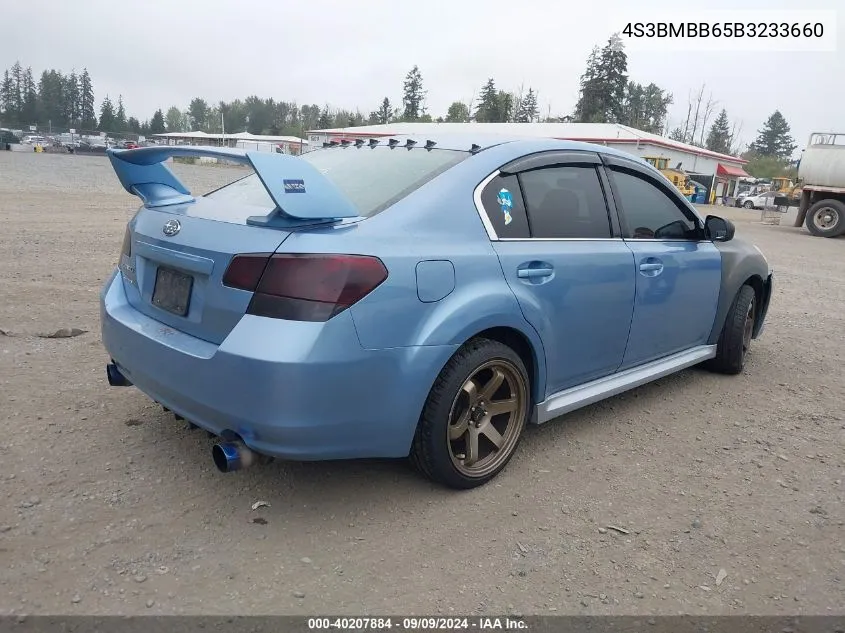 2011 Subaru Legacy 2.5I Premium VIN: 4S3BMBB65B3233660 Lot: 40207884