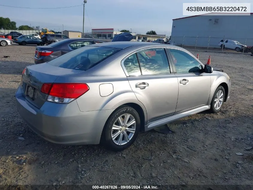 4S3BMBB65B3220472 2011 Subaru Legacy 2.5I Premium