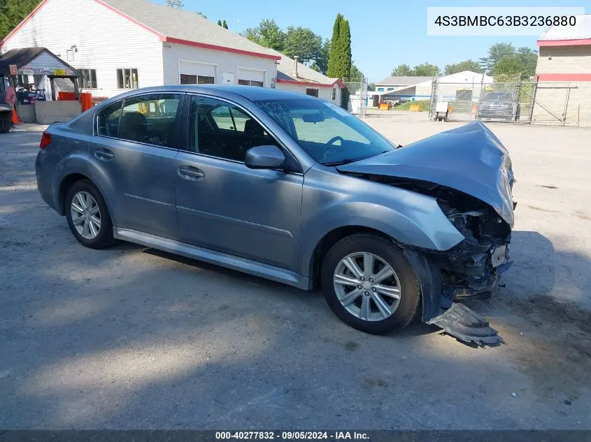 2011 Subaru Legacy 2.5I Premium VIN: 4S3BMBC63B3236880 Lot: 40277832