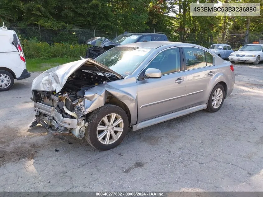 2011 Subaru Legacy 2.5I Premium VIN: 4S3BMBC63B3236880 Lot: 40277832