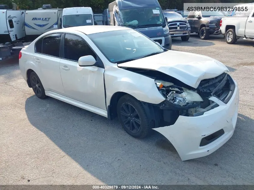 2011 Subaru Legacy 2.5I Premium VIN: 4S3BMBC69B3259855 Lot: 40329879