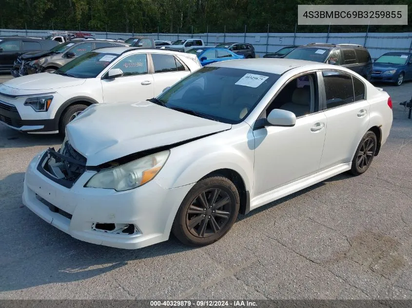 2011 Subaru Legacy 2.5I Premium VIN: 4S3BMBC69B3259855 Lot: 40329879