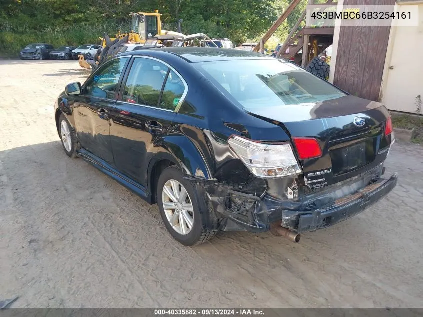 2011 Subaru Legacy 2.5I Premium VIN: 4S3BMBC66B3254161 Lot: 40335882