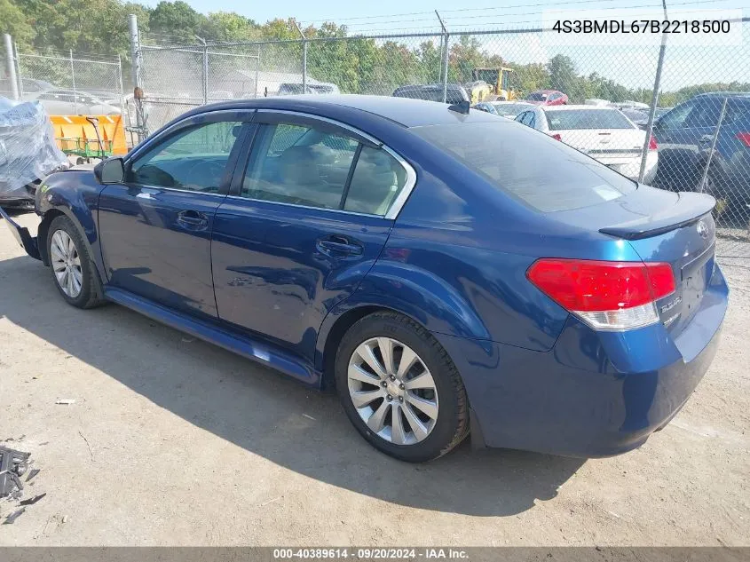 4S3BMDL67B2218500 2011 Subaru Legacy 3.6R Limited