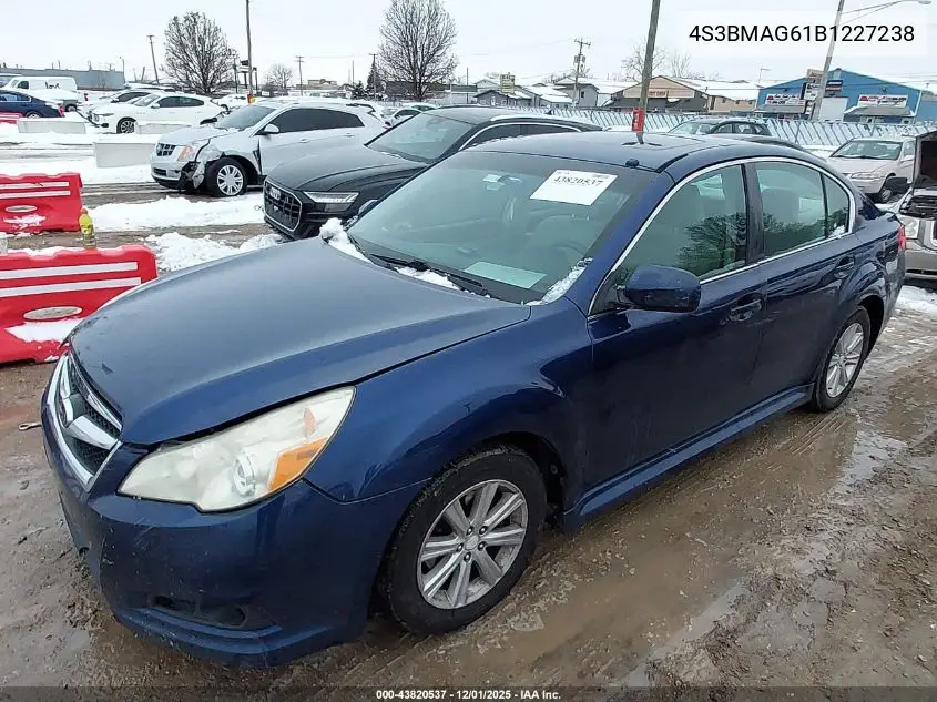 4S3BMAG61B1227238 2011 Subaru Legacy 2.5I Premium