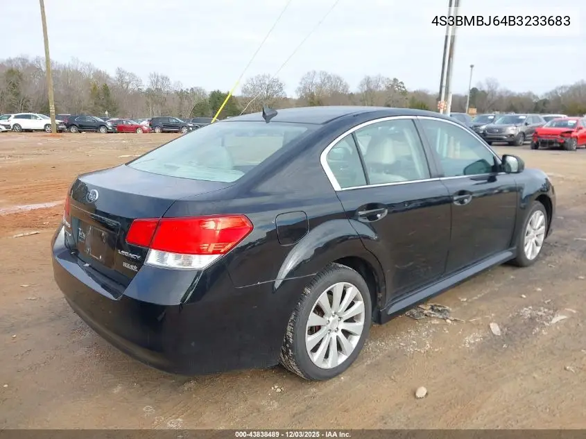 4S3BMBJ64B3233683 2011 Subaru Legacy 2.5I Limited