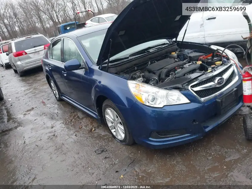 4S3BMBC6XB3259699 2011 Subaru Legacy 2.5I Premium