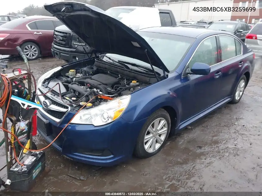 4S3BMBC6XB3259699 2011 Subaru Legacy 2.5I Premium
