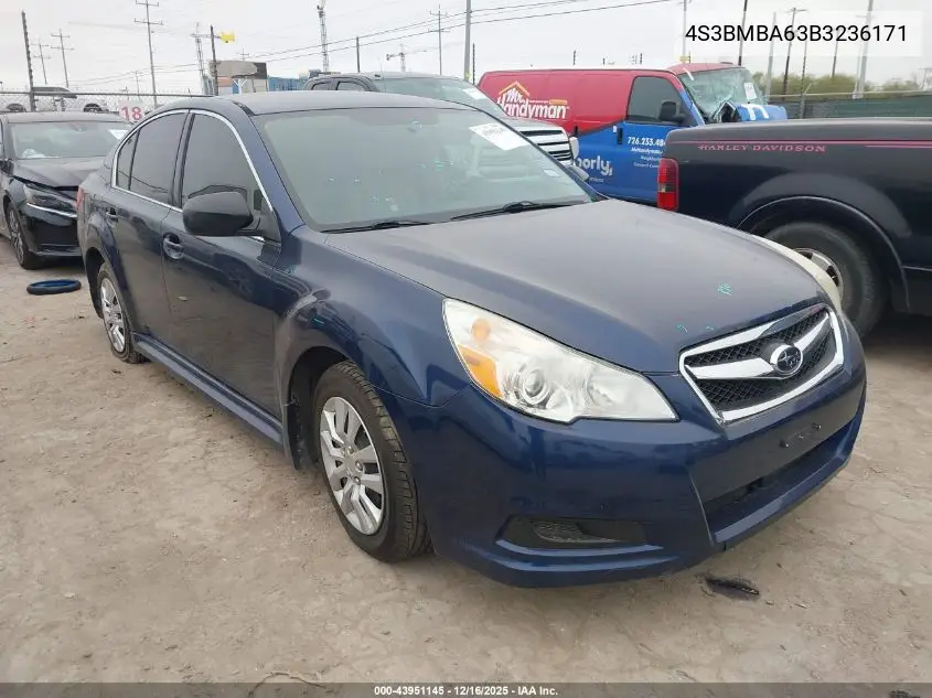 4S3BMBA63B3236171 2011 Subaru Legacy 2.5I