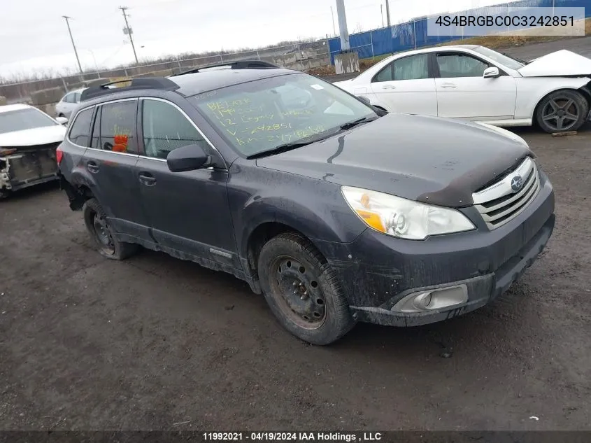 4S4BRGBC0C3242851 2012 Subaru Legacy Outback