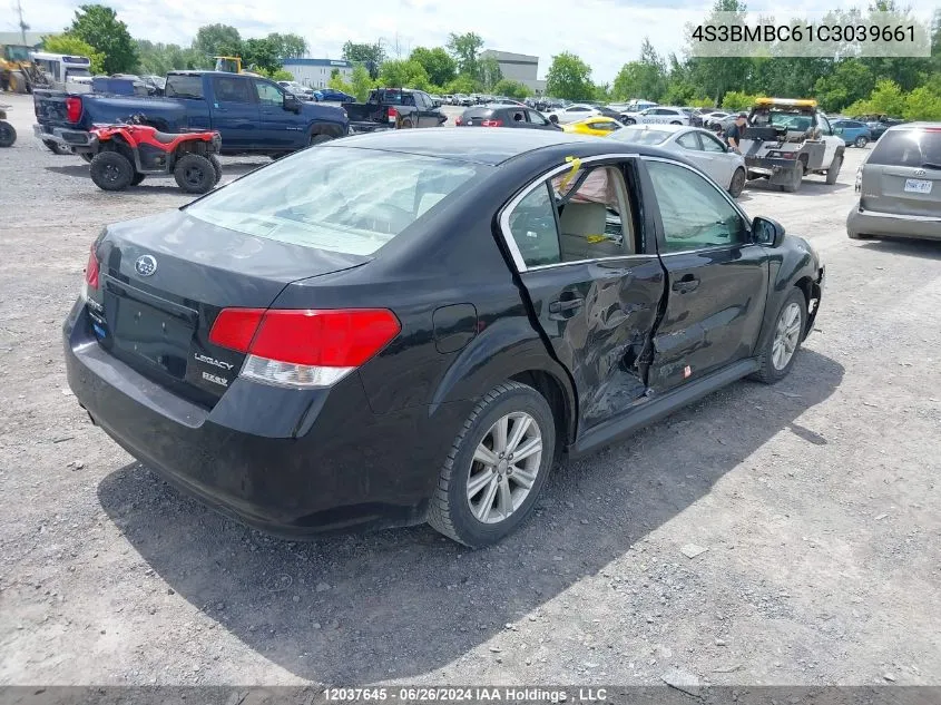 2012 Subaru Legacy 2.5I Premium VIN: 4S3BMBC61C3039661 Lot: 12037645