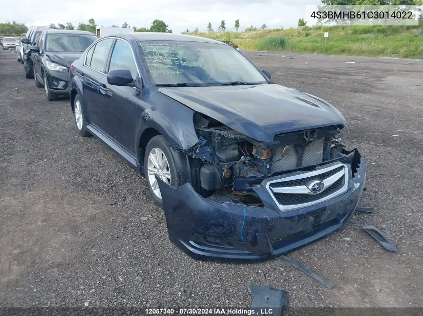 2012 Subaru Legacy VIN: 4S3BMHB61C3014022 Lot: 12057340