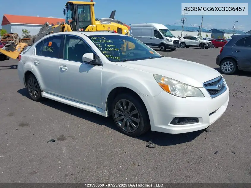 4S3BMGG6XC3036457 2012 Subaru Legacy 2.5I Premium