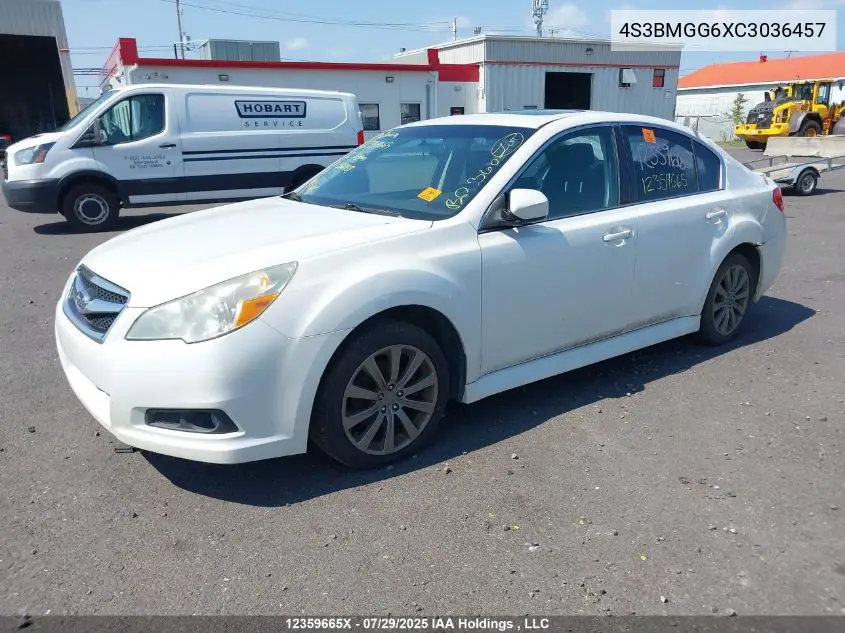 4S3BMGG6XC3036457 2012 Subaru Legacy 2.5I Premium