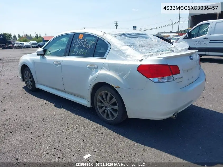4S3BMGG6XC3036457 2012 Subaru Legacy 2.5I Premium