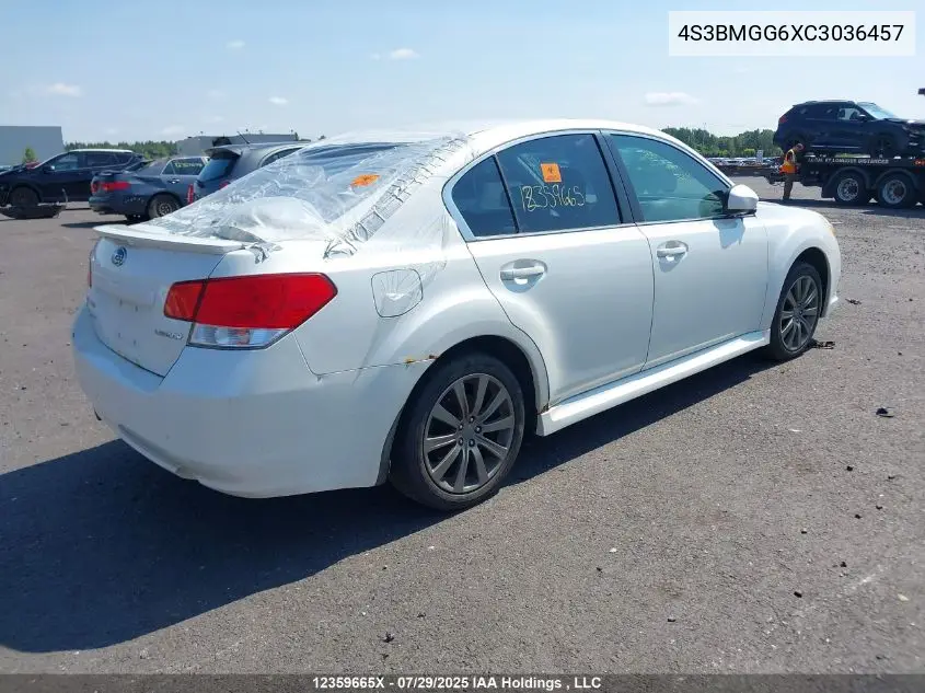 4S3BMGG6XC3036457 2012 Subaru Legacy 2.5I Premium