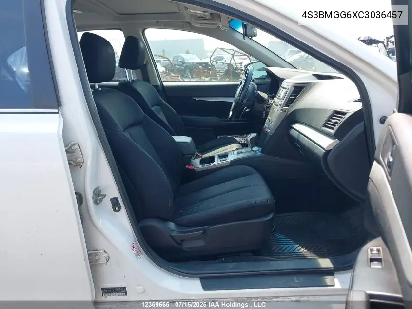 4S3BMGG6XC3036457 2012 Subaru Legacy 2.5I Premium