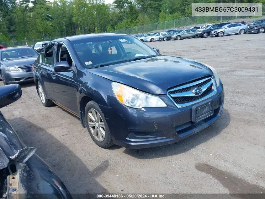 2012 Subaru Legacy 2.5I Premium VIN: 4S3BMBG67C3009431 Lot: 39448186