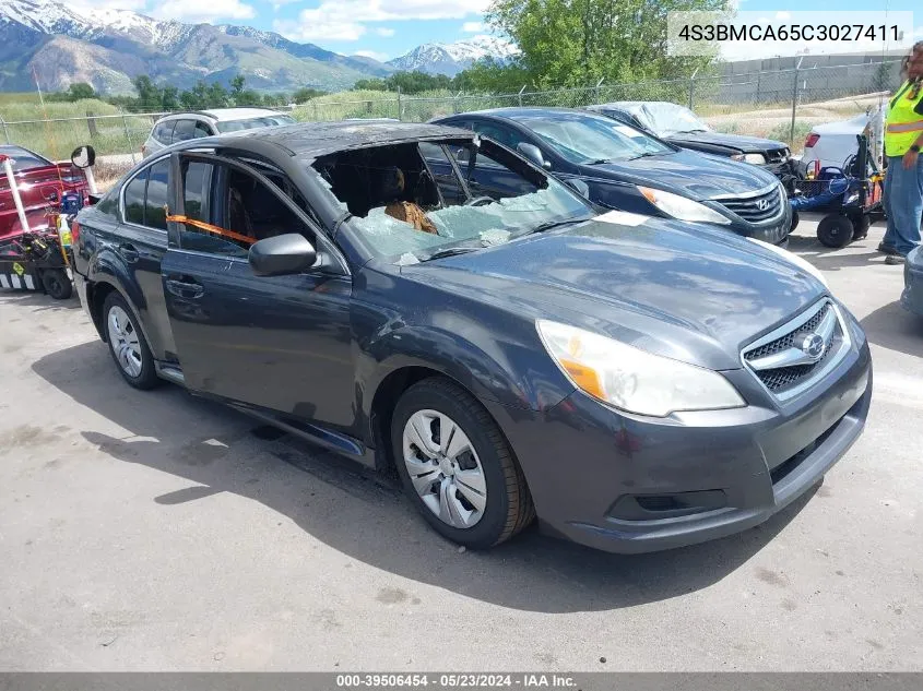 2012 Subaru Legacy 2.5I VIN: 4S3BMCA65C3027411 Lot: 39506454