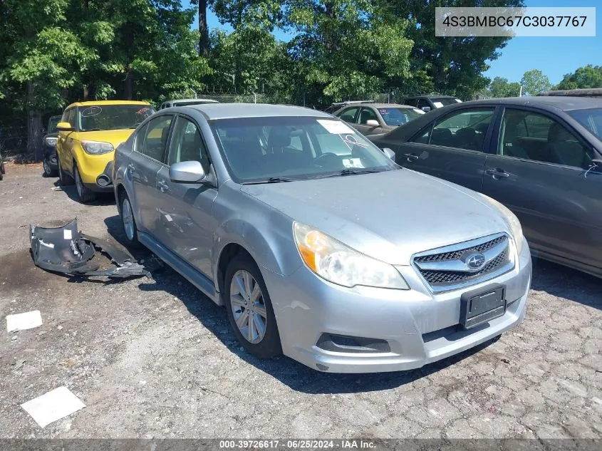 2012 Subaru Legacy 2.5I Premium VIN: 4S3BMBC67C3037767 Lot: 39726617