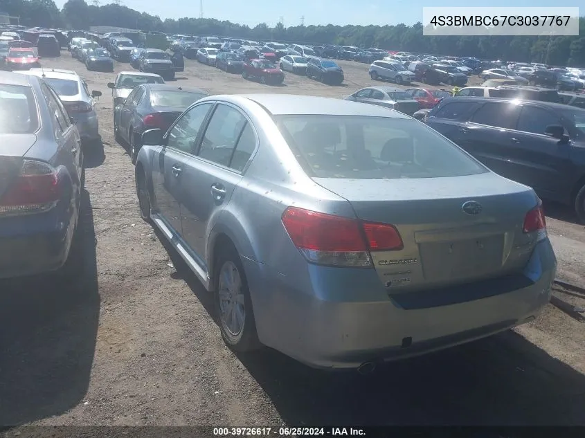 2012 Subaru Legacy 2.5I Premium VIN: 4S3BMBC67C3037767 Lot: 39726617