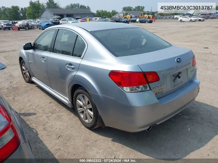 2012 Subaru Legacy 2.5I Premium VIN: 4S3BMBC63C3013787 Lot: 39932322