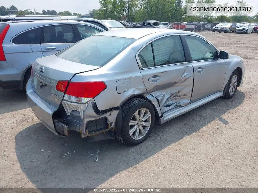 2012 Subaru Legacy 2.5I Premium VIN: 4S3BMBC63C3013787 Lot: 39932322