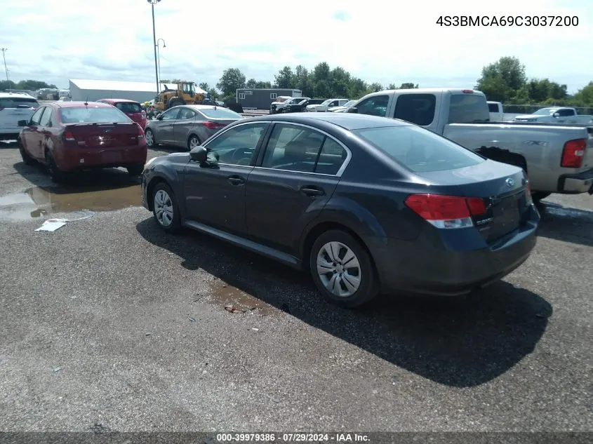 2012 Subaru Legacy 2.5I VIN: 4S3BMCA69C3037200 Lot: 39979386