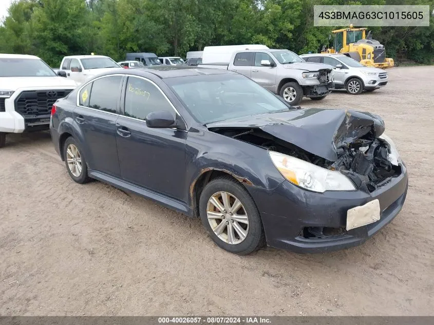 2012 Subaru Legacy 2.5I Premium VIN: 4S3BMAG63C1015605 Lot: 40026057