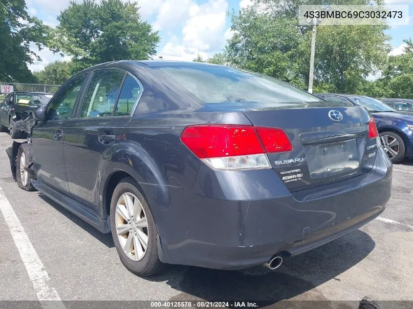 2012 Subaru Legacy 2.5I Premium VIN: 4S3BMBC69C3032473 Lot: 40125578