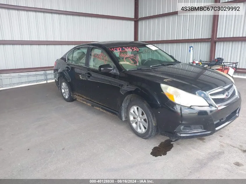 2012 Subaru Legacy 2.5I Premium VIN: 4S3BMBC67C3029992 Lot: 40128830