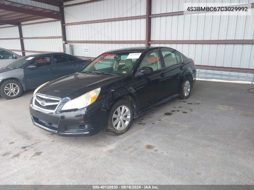 2012 Subaru Legacy 2.5I Premium VIN: 4S3BMBC67C3029992 Lot: 40128830