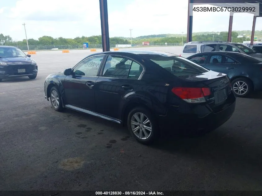 2012 Subaru Legacy 2.5I Premium VIN: 4S3BMBC67C3029992 Lot: 40128830