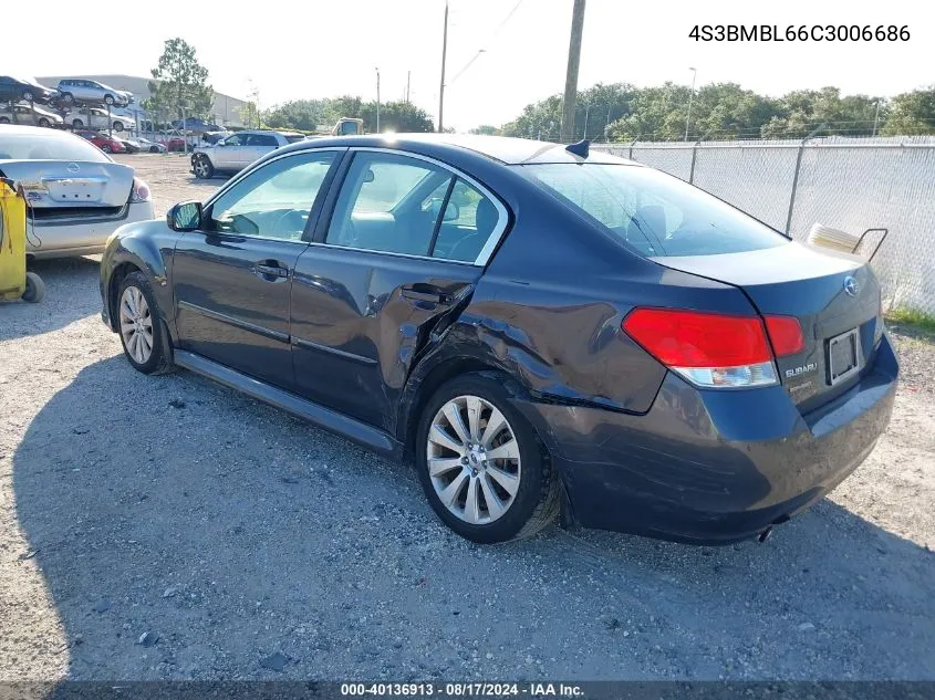 4S3BMBL66C3006686 2012 Subaru Legacy 2.5I Limited