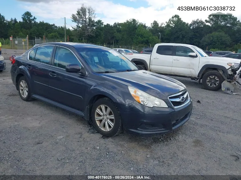 2012 Subaru Legacy 2.5I Premium VIN: 4S3BMBG61C3038732 Lot: 40176025