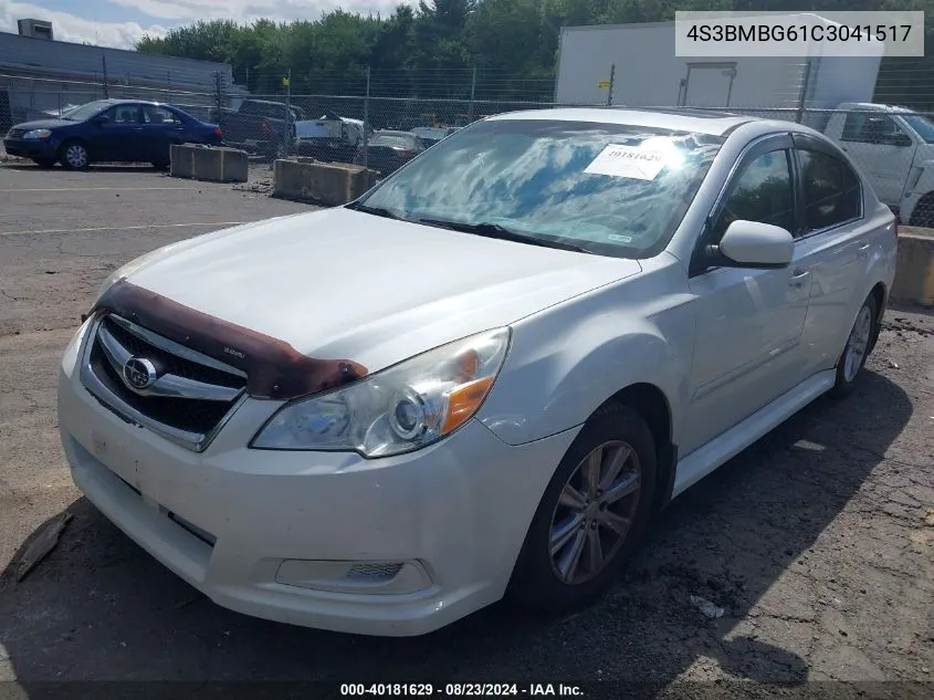 2012 Subaru Legacy 2.5I Premium VIN: 4S3BMBG61C3041517 Lot: 40181629