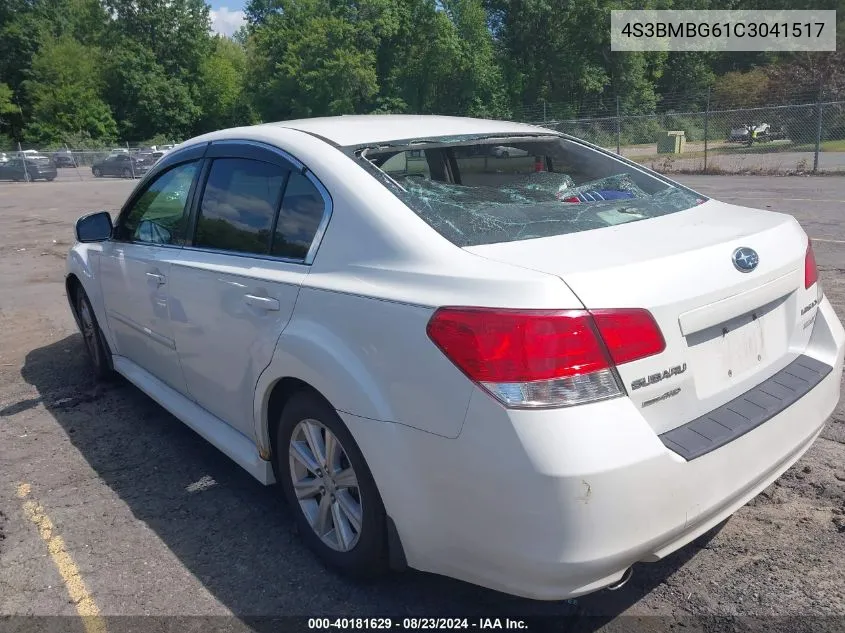 2012 Subaru Legacy 2.5I Premium VIN: 4S3BMBG61C3041517 Lot: 40181629