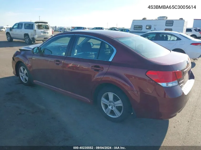 4S3BMBA65C3005614 2012 Subaru Legacy 2.5I