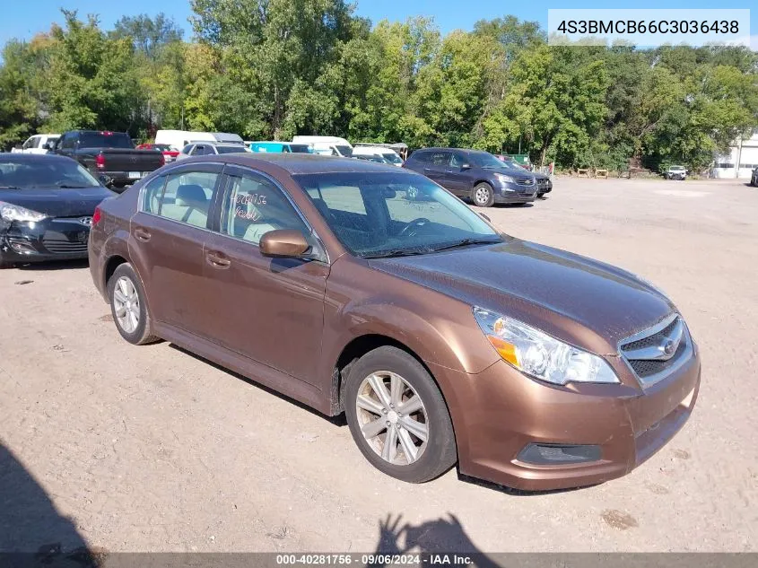 2012 Subaru Legacy 2.5I Premium VIN: 4S3BMCB66C3036438 Lot: 40281756