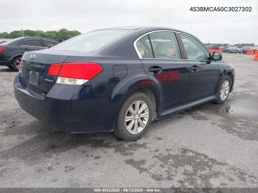 4S3BMCA60C3027302 2012 Subaru Legacy 2.5I