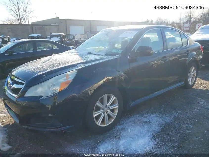 4S3BMBC61C3034346 2012 Subaru Legacy 2.5I Premium