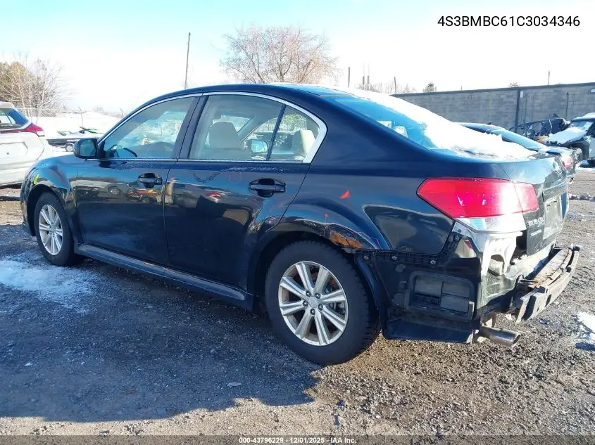 4S3BMBC61C3034346 2012 Subaru Legacy 2.5I Premium