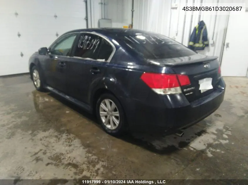 2013 Subaru Legacy 2.5I Premium VIN: 4S3BMGB61D3020687 Lot: 11917999